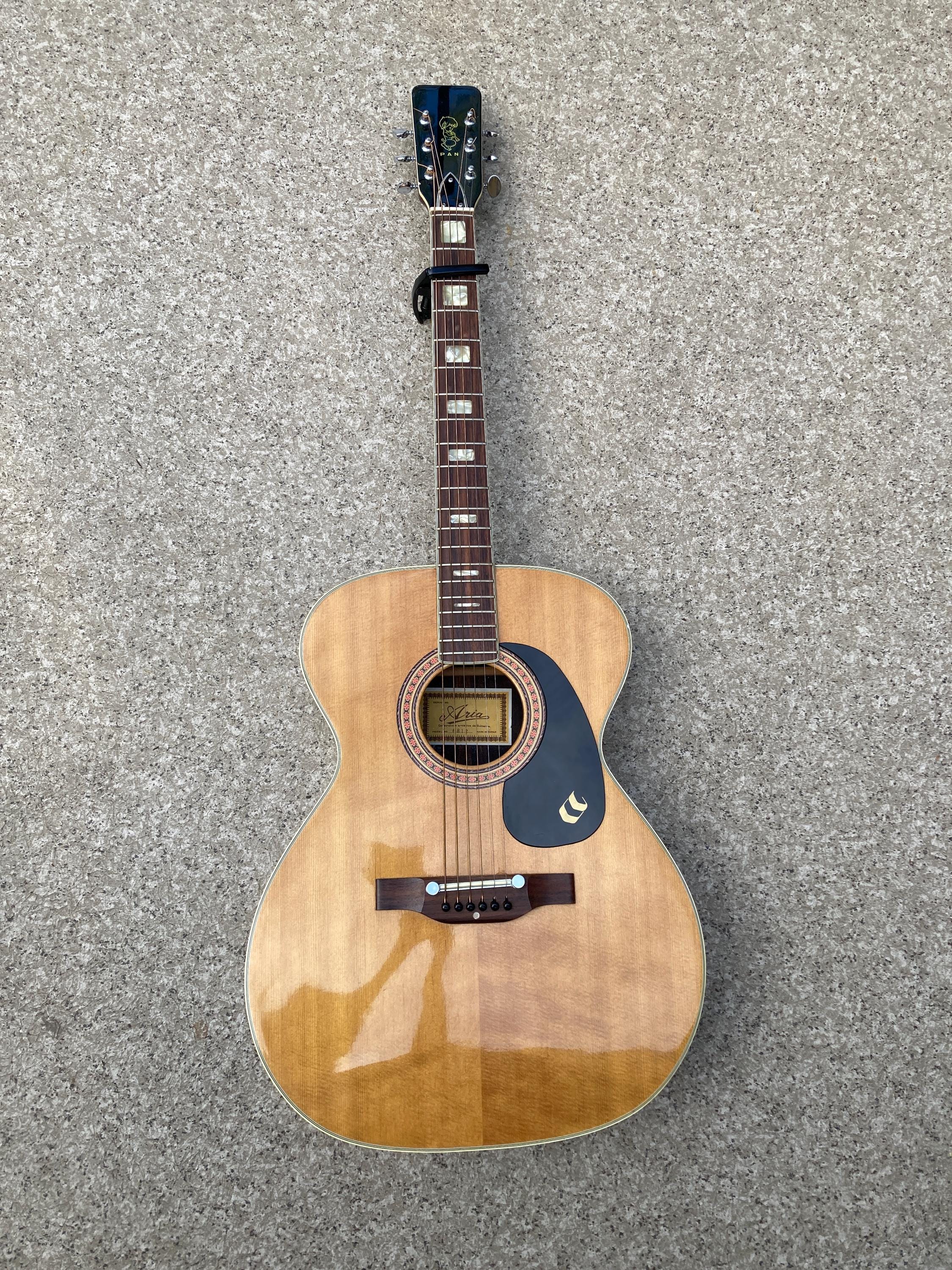 Aria Guitar by Pan #6812 | Rare 1970s Vintage Acoustic | Matsumoku