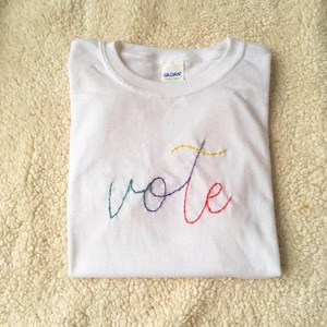 Custom Rainbow Quote | Large Cursive Hand-Embroidery Font | Personalized Lettering in Multicolor | Colourful Quote, Word, Name, etc.