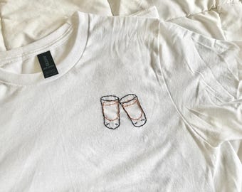 Clinking Shot Glasses Tee: Cheers, Clink! Margarita Theme Gift for Bestie Squad