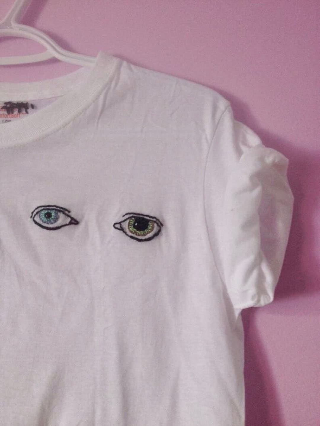 Embroidered Eyes of David Bowie Tshirt Embroidery Design Trendy Ziggy