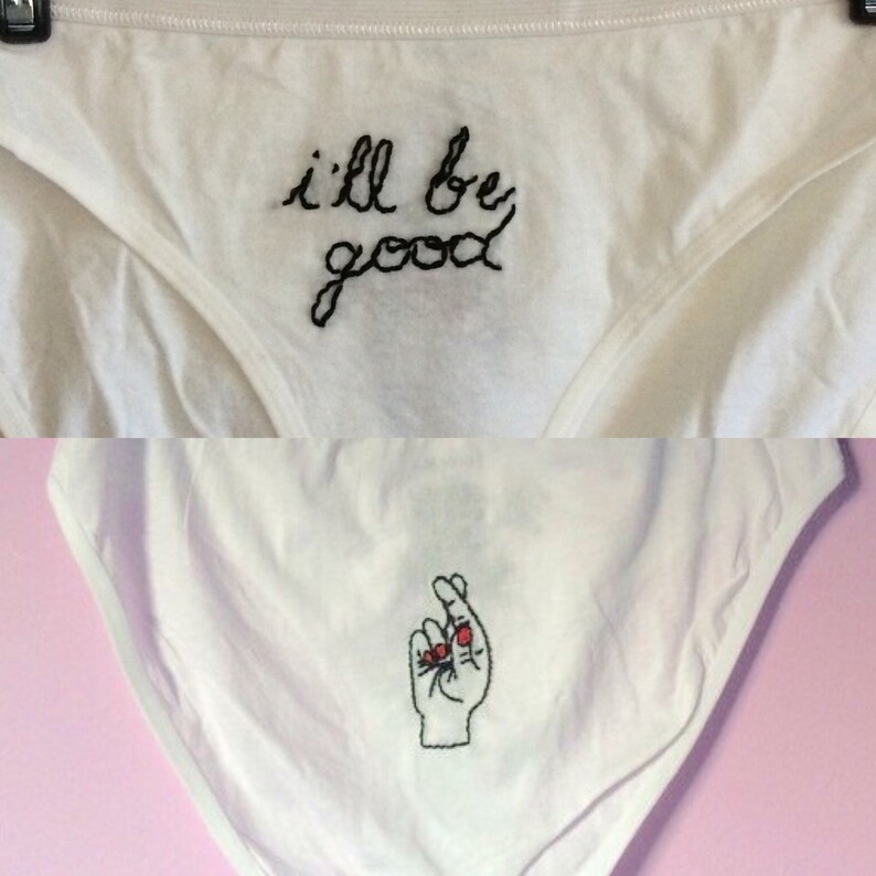 embroidered underwear
