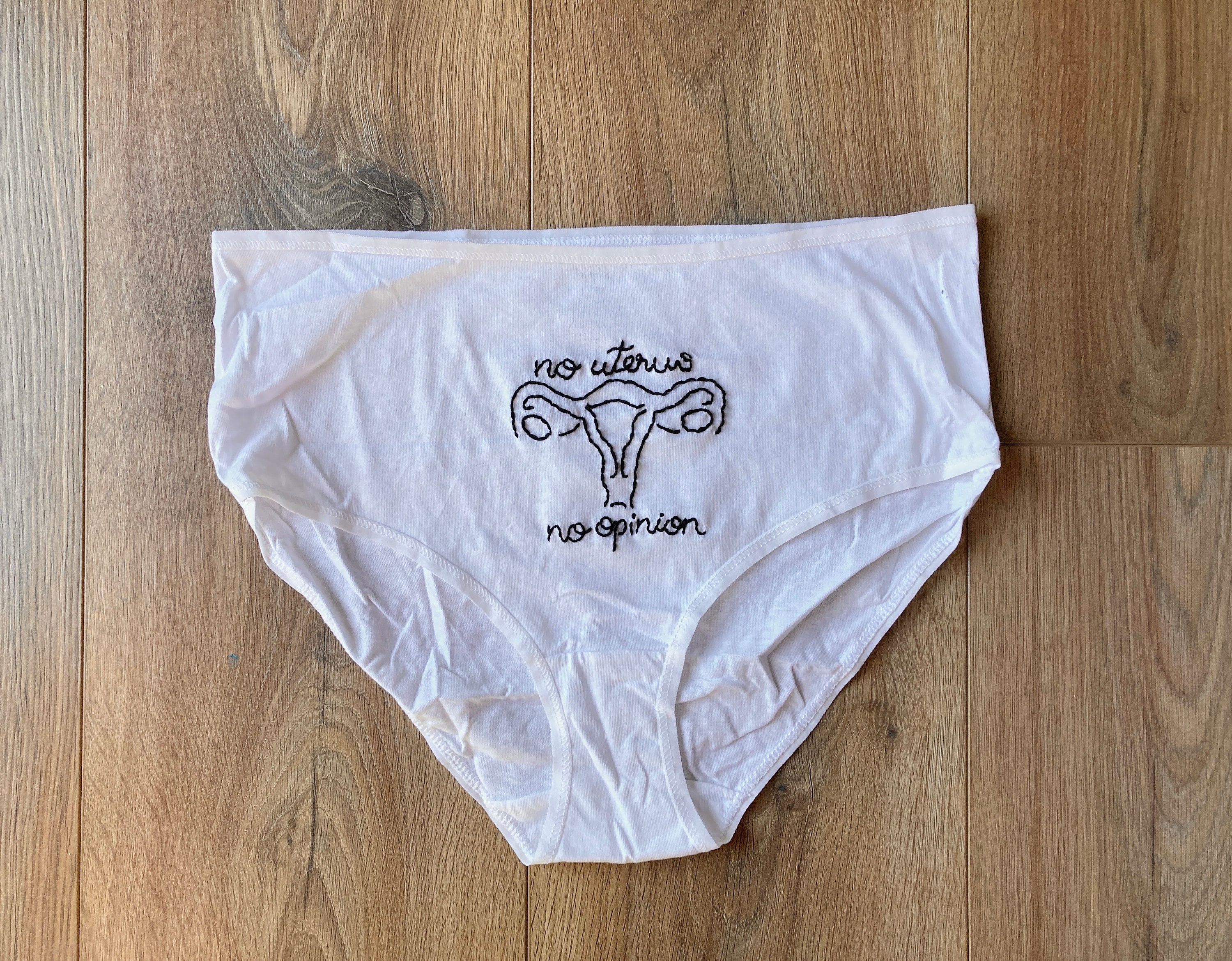 White Panties With Uterus Print Underwear -  Sweden