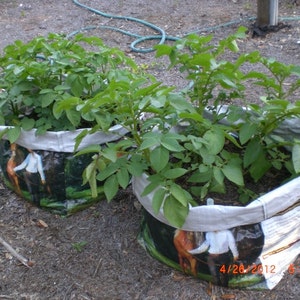 April Spring Sale - Grow Bag, Leaf Bag, Recycle Bag, Beach Tote - 3 PDFs - One Sewing Tutorial and two How to grow potatoes