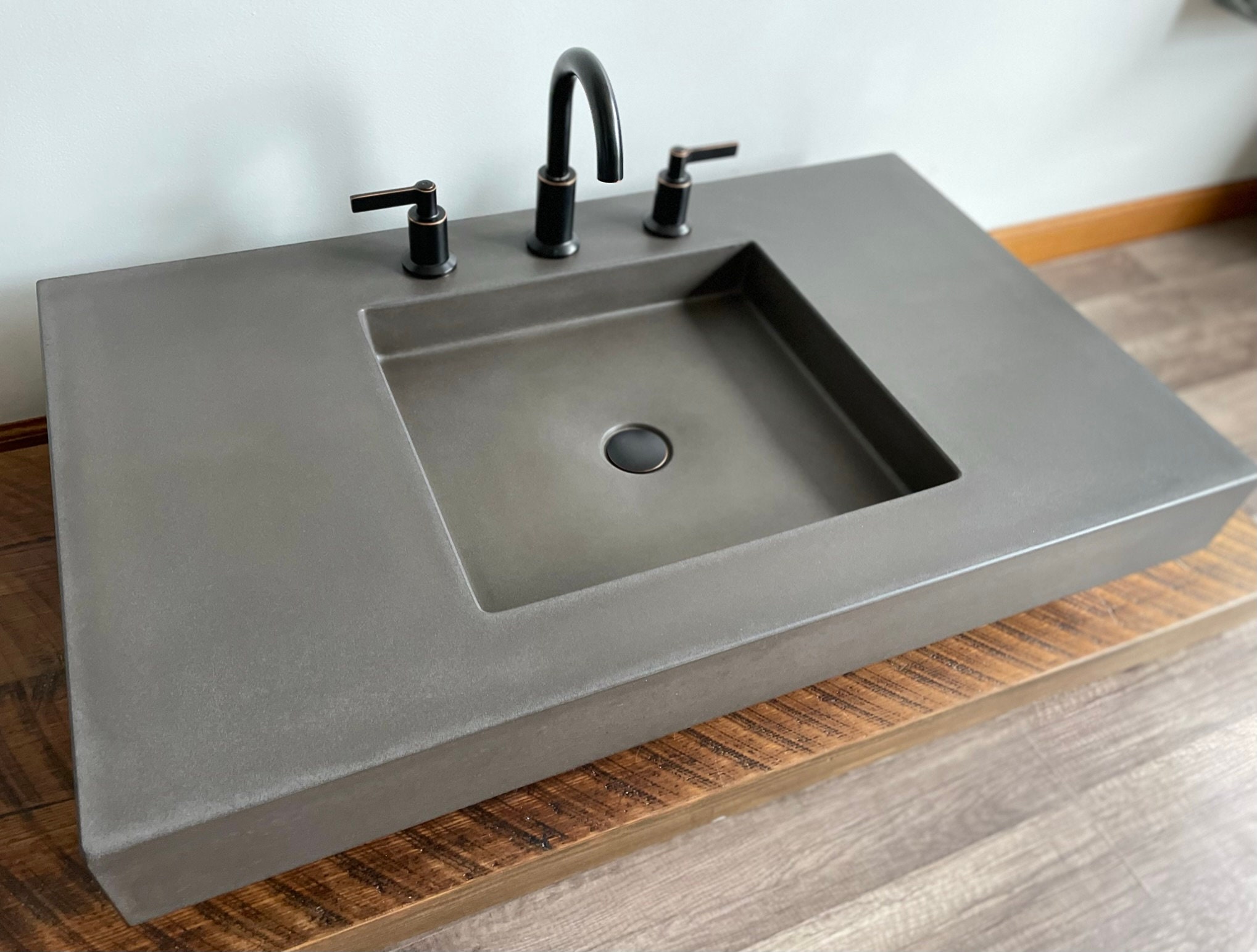 Concrete Vanity Top / Rectangle / Minimalist Modern Sink / Floating Vanity  Top / USA Made / Concrete Sink / Bathroom Vanity / Bathroom Sink - Etsy, image size:2037x1543