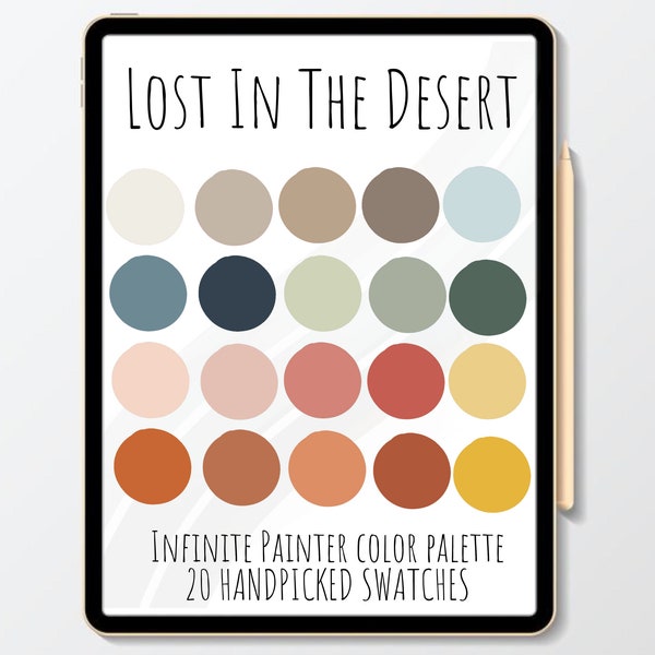 Lost In The Desert Infinite Palette, 20 colors, Color Palette, Infinite, Instant Download, Digital Download