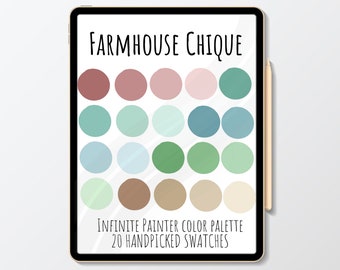 Farmhouse Chique Infinite Palette, 20 colors, Color Palette, Infinite, Instant Download, Digital Download