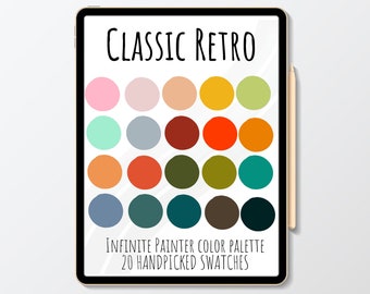Classic Retro Infinite Palette, 20 colors, Color Palette, Infinite, Instant Download, Digital Download