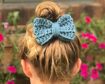 Emily • Lazo de pelo de ganchillo / Lazos de pelo para niños pequeños / Pinzas para el pelo de niña / Lazo de pelo de otoño / Accesorios para fotos / Accesorio para el pelo bohemio /