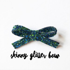 Peacock Glitter Hair Bows / Baby Headband / Hair Bow on Nylon Band / Toddler Hair Clip / Hair Piece / School Girl Bow