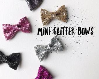 Mini nœuds pour cheveux scintillants
