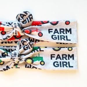 Farm Girl • Top Knot Headband / Adjustable Headband / Head Wrap / Infant Headband / Top Knot / Baby Style / Adult Headband