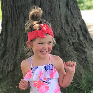 Malha texturizada · Tiara com nó superior / Tiara ajustável / Envoltório de cabeça / Tiara infantil / Nó superior / Estilo bebê / Tiara para adulto / Envoltório de cabeça