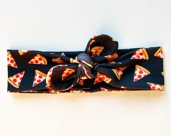 Pizza · Top Knot Headband / Adjustable Headband / Head Wrap / Infant Headband / Top Knot / Baby Style / Adult Headband