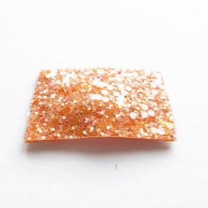 Tangerine • Snap Clip / 2&quot; Glitter Fabric Hair Clip / Trendy Hair Clip / Barrettes & Snap Clips / Toddler Girl Hair Clip / Hair Piece