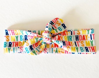 It’s My Birthday · Top Knot Headband / Adjustable Headband / Head Wrap / Baby Headband / Top Knot / Baby Style / Adult Headband