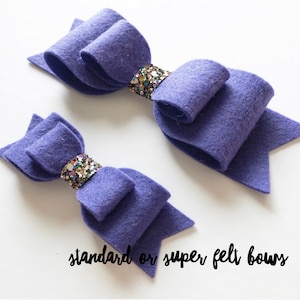 Ametist Standard ELLER Superfilt hårrosett / Dubbelögla rosett / Babypannband / Hårspännen för småbarn / Ullfiltrosetter / Stora rosetter