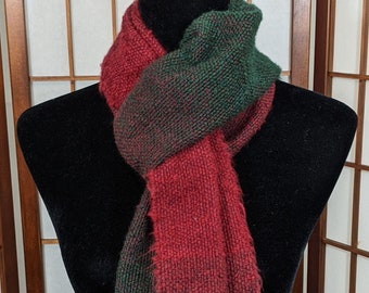 Wool scarf, Christmas scarf, handwoven scarf