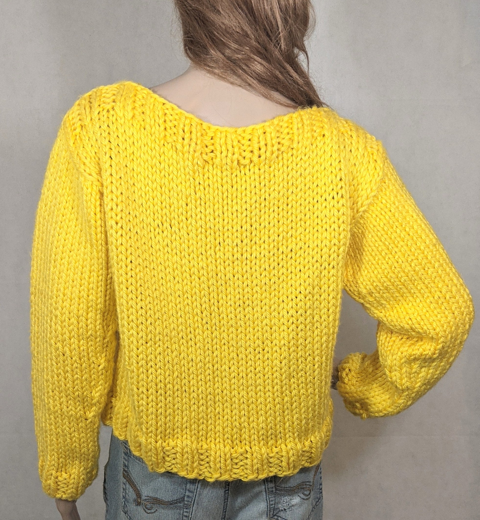 Sheila's Bulky Sweater PATTERN, "seamless" Knit Sweater Pattern ...