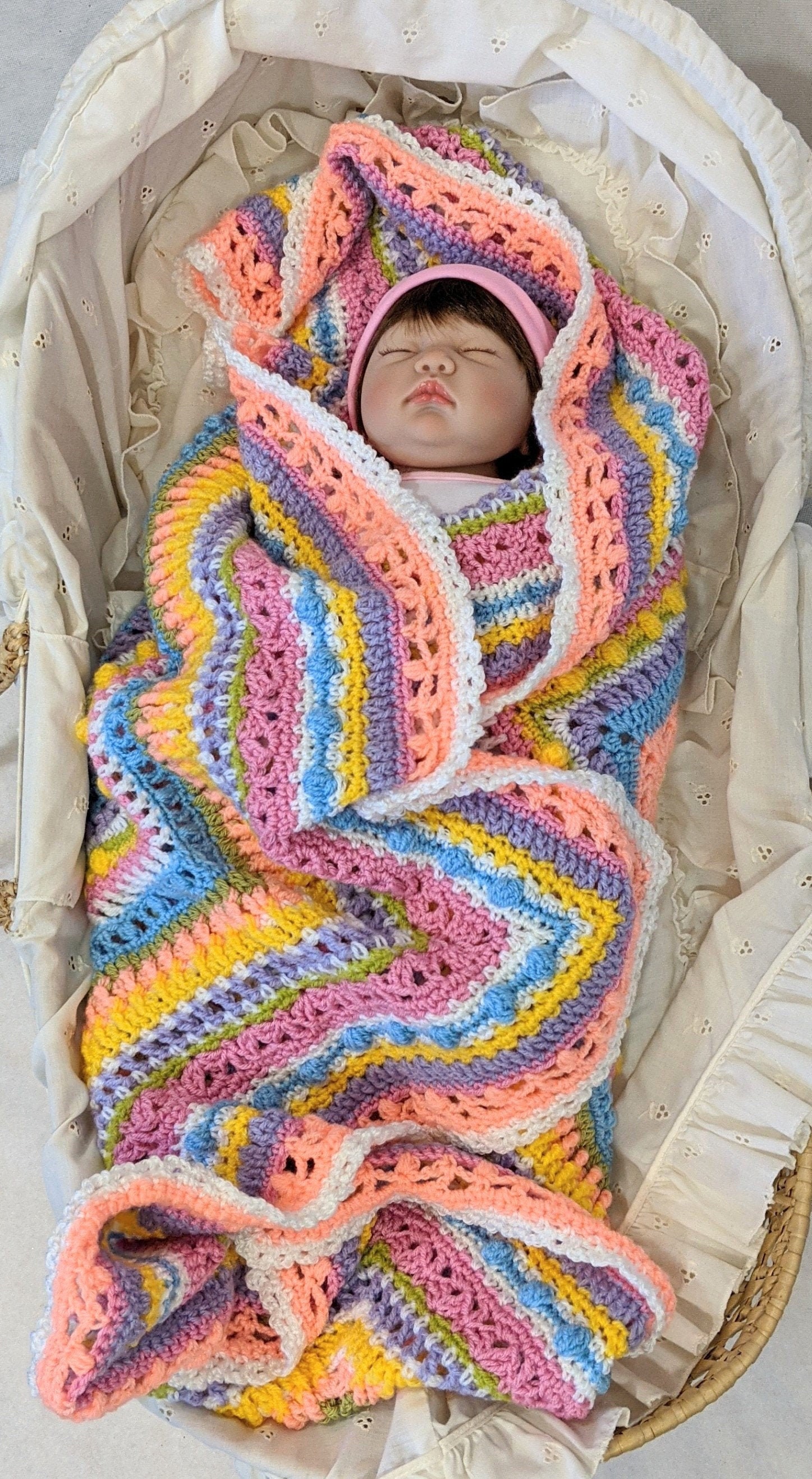 Baby Afghan Baby Blanket Crochet Blanket Multicolor Afghan Etsy