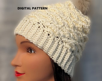 Sunrise Beanie DIGITAL PATTERN, crochet hat pattern