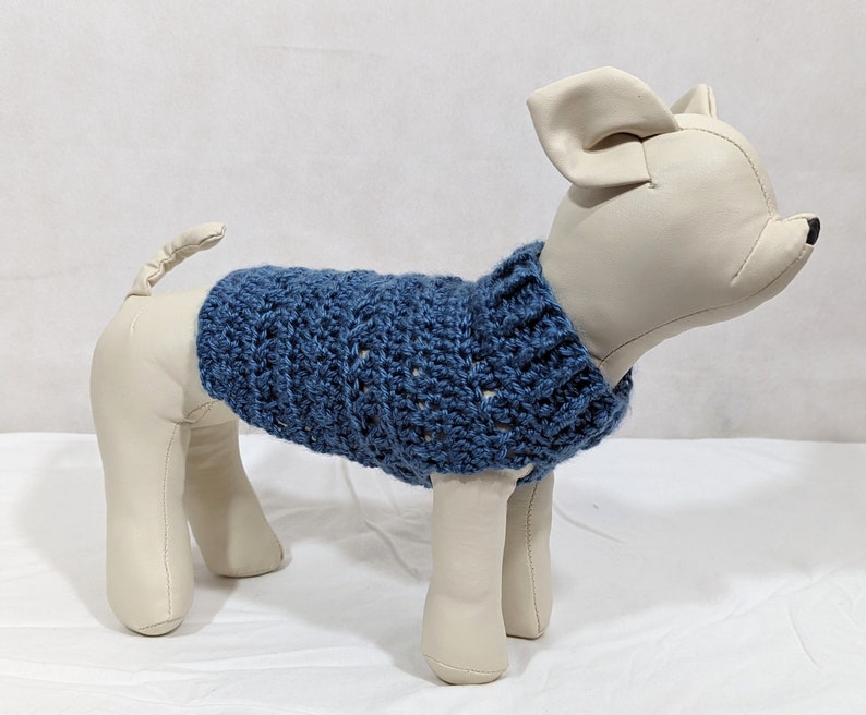 Crochet dog sweater pattern, DIGITAL PATTERN, puppy sweater image 4