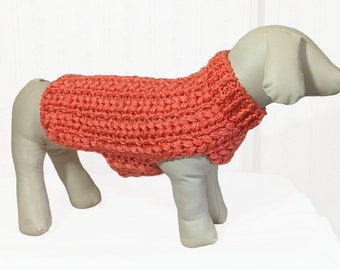 Medium dog sweater, hand crocheted pet sweater