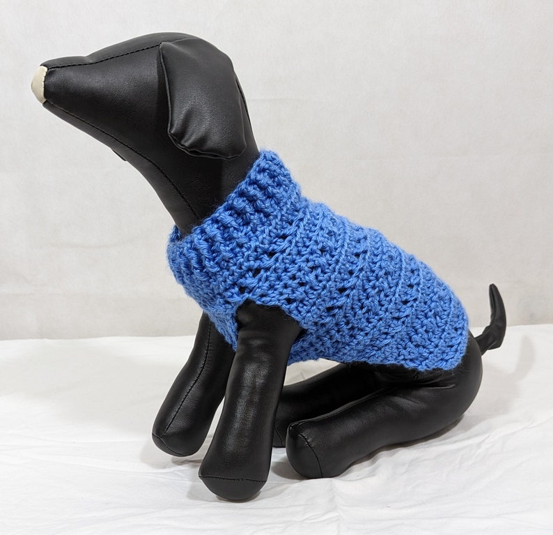 Crochet dog sweater pattern, DIGITAL PATTERN, puppy sweater image 2