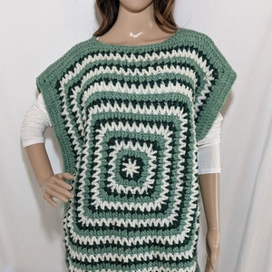 Devin Square Crochet sweater DIGITAL PATTERN, Granny square sweater image 8