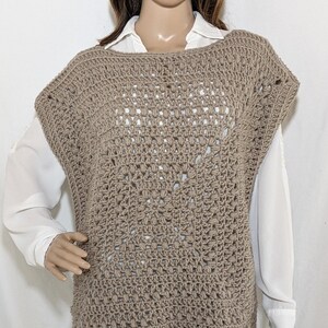 Devin Square Crochet sweater DIGITAL PATTERN, Granny square sweater image 6