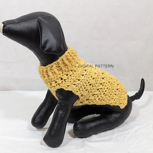 Crochet dog sweater pattern, DIGITAL PATTERN, puppy sweater
