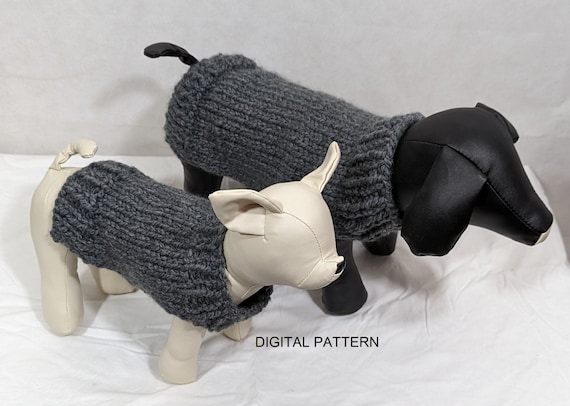 Bruno Knit dog sweater pattern, DIGITAL PATTERN,  puppy sweater