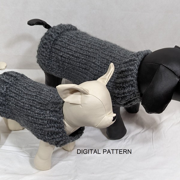 Bruno Knit dog sweater pattern, DIGITAL PATTERN,  puppy sweater