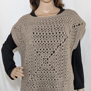 Devin Square Crochet sweater DIGITAL PATTERN, Granny square sweater image 7