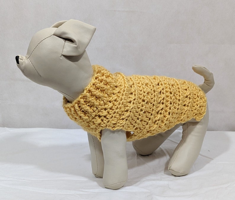 Crochet dog sweater pattern, DIGITAL PATTERN, puppy sweater image 6