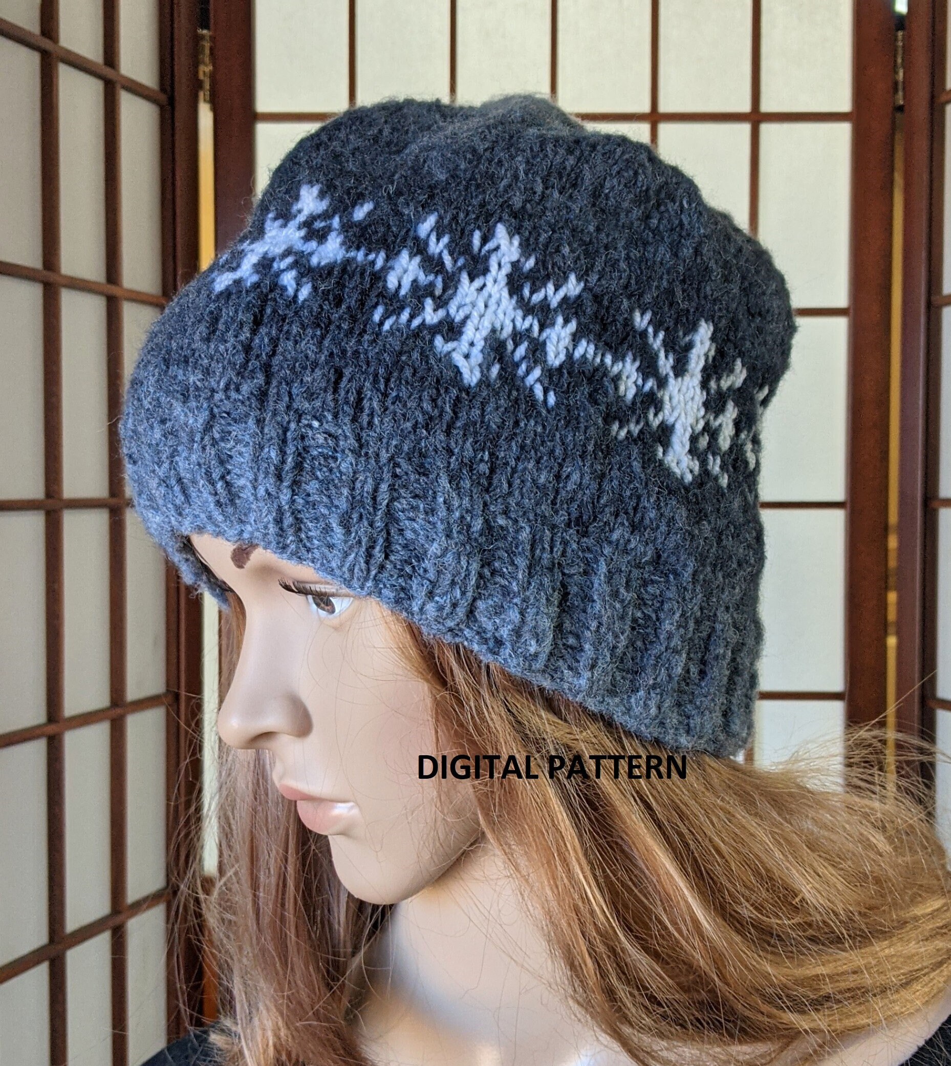 Fair Isle Hat DIGITAL PATTERN Wool Hat 