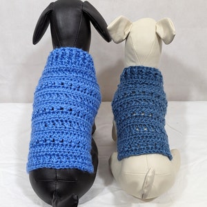 Crochet dog sweater pattern, DIGITAL PATTERN, puppy sweater image 5