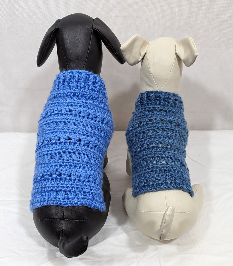 Crochet dog sweater pattern, DIGITAL PATTERN, puppy sweater image 5