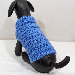 Crochet dog sweater pattern, DIGITAL PATTERN, puppy sweater image 3