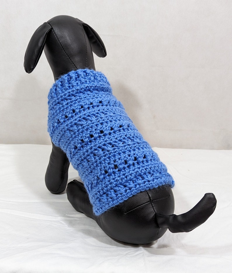 Crochet dog sweater pattern, DIGITAL PATTERN, puppy sweater image 3