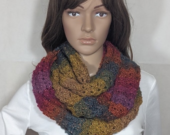 Autumn Bliss Infinity Scarf PATTERN, DIGITAL PATTERN only, crochet scarf