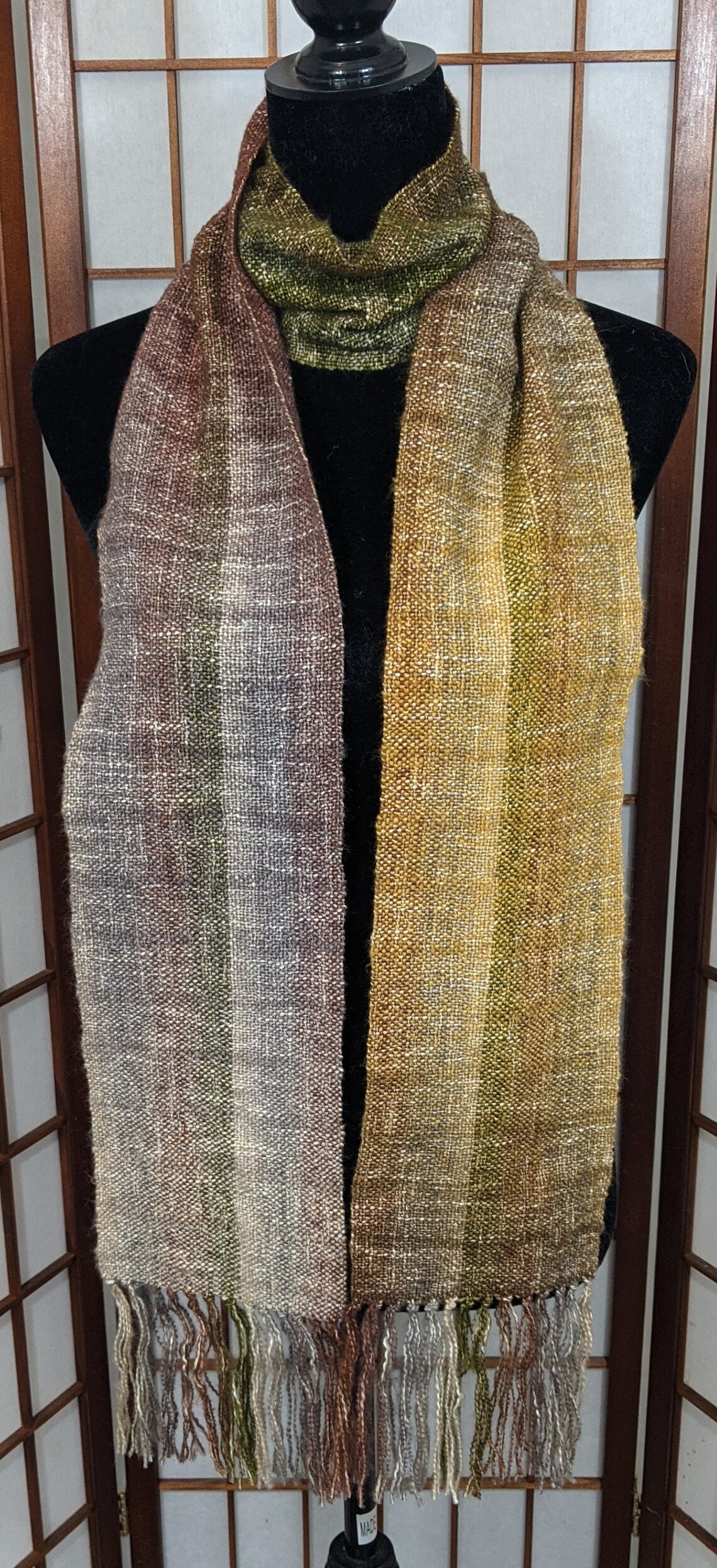 Earth Tones Scarf, Multicolor Scarf, Handwoven Scarf Etsy