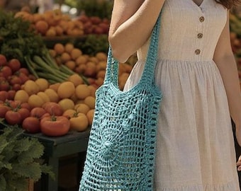 Market bag, DIGITAL PATTERN, Endless Summer Market Tote