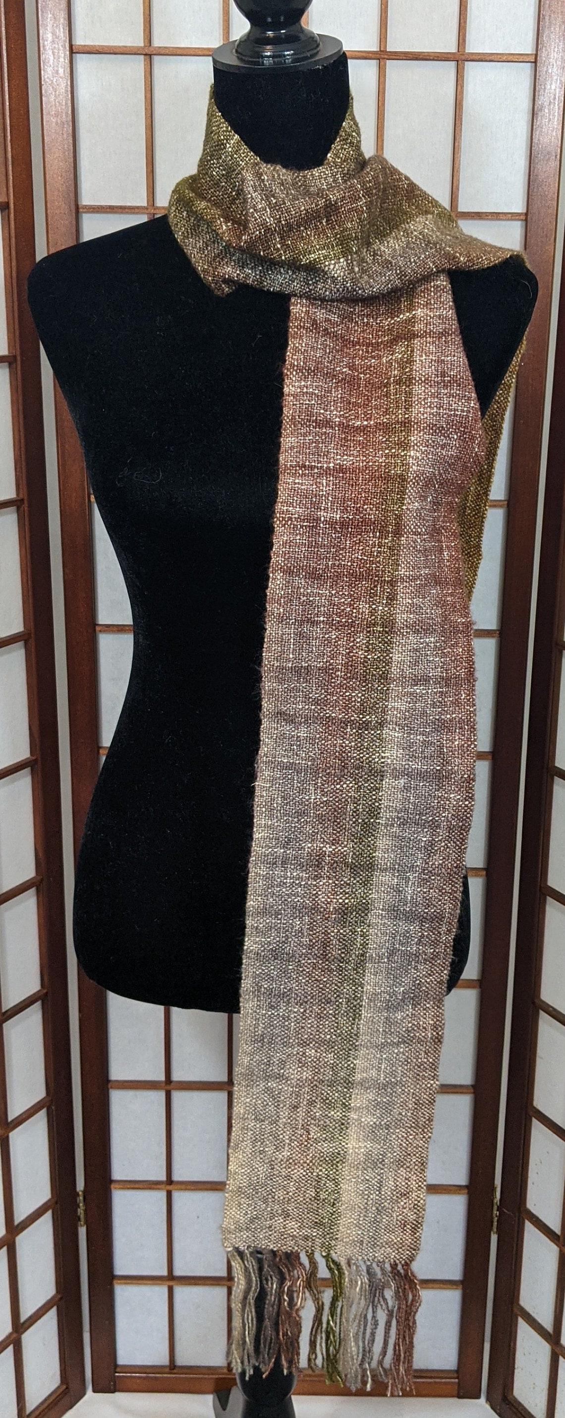 Earth tones scarf multicolor scarf handwoven scarf Etsy