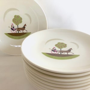 10 elementos de Cottagecore Chic, Estilo Fazenda Moderna, Pratos Ilustrados STEUBENVILLE, Estilo Vintage Shabby Chic, Cozinha MCM, Lanchonete Vintage dos Anos 1940, Brunch de Páscoa