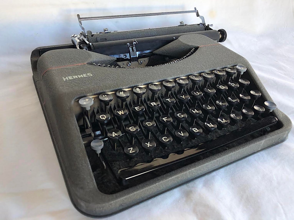 HERMES Typewriter by PAILLARD 1950s Mid Century Typewriter Etsy
