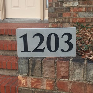 Address Stone House Number light gray 6 x 10