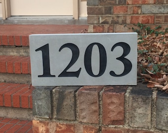 Address Stone House Number light gray 6 x 10