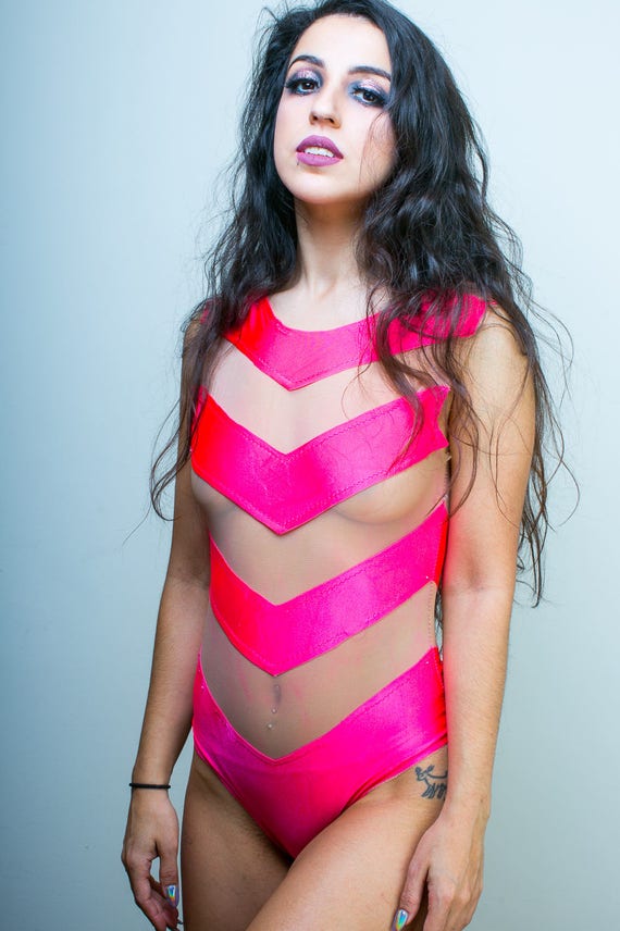 chevron bodysuit