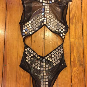 Disco Kitty Mirrored Bodysuit image 5