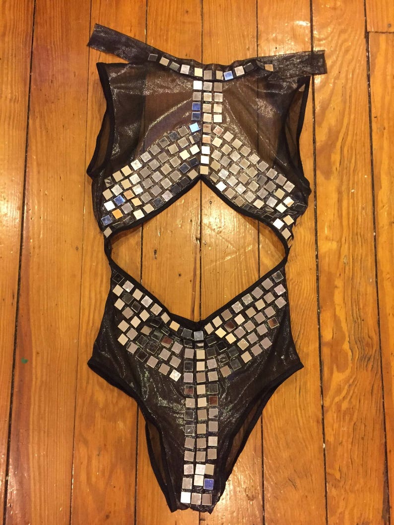 Disco Kitty Mirrored Bodysuit image 5